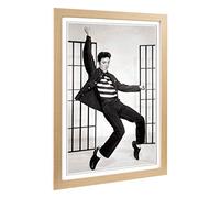 Elvis Presley Jailhouse Rock Framed Wall Art Print A2 Oak