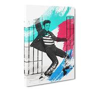 Elvis Presley Jailhouse Rock V2 Canvas Print | Gallery Wrapped 30mm Frame Wall Art | 24x16 inches | Ready to Hang | Modern Picture | Living Room Bedroom Lounge Office