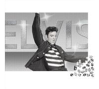 Elvis Presley Jigsaw Puzzles Puzzle for Adults Kids. 1000 Pieces The King Whimsical Challenge Toy Educational Games Home Decoration for Educational Games Gifts 38x26cm/1000pcs