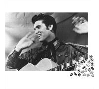 Elvis Presley Jigsaw Puzzles Puzzle for Adults Kids. 1000 Pieces The King Whimsical Challenge Toy Educational Games Home Decoration for Adults& Kids Age 14 Years Up 38x26cm/1000pcs