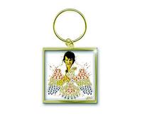 ELVIS PRESLEY Keyring Keychain American Eagle Official Gold Talla nica
