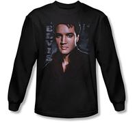 Elvis Presley - Mens Tough Long Sleeve Shirt in Black, X-Large, Black