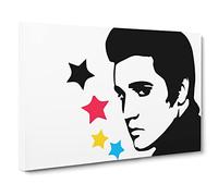 Elvis Presley Modern Canvas Wall Art Print Ready to Hang, Framed Picture for Living Room Bedroom Home Office Décor, 24x16 Inch (60x40 cm)