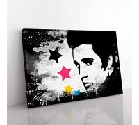 Elvis Presley Modern CB Canvas Wall Art Print Ready to Hang, Framed Picture for Living Room Bedroom Home Office Décor, 60x40 cm (24x16 Inch)