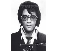 Elvis Presley Mugshot Photograph 11 X 16 - Magnificent 1970 Mug Shot Portrait - The King - Rare Photo - Poster Art Print