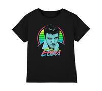 Elvis Presley Neon King Kids T Shirt, Black, 12-13