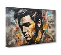 Elvis Presley No.3 Canvas Print | Gallery Wrapped 30mm Frame Wall Art | 30x20 inches | Ready to Hang | Modern Picture | Living Room Bedroom Lounge Office