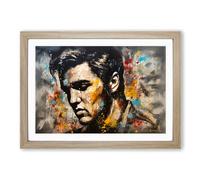 Elvis Presley No.3 Framed Print | A2 Oak Framed Wall Art | Ready to Hang | Modern Music Picture | Living Room Bedroom Lounge Office