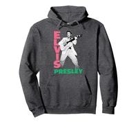 Elvis Presley Official 1956 Pullover Hoodie, Adult Unisex, Dark Heather Grey, X-Large