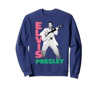 Elvis Presley Official 1956 Sweatshirt, Adult Unisex, Navy Blue, X-Large