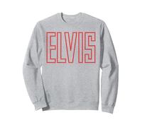 Elvis Presley Official 68 Comeback Sign Sweatshirt, Adult Unisex, Heather Grey, Small