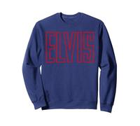 Elvis Presley Official 68 Comeback Sign Sweatshirt, Adult Unisex, Navy Blue, Large