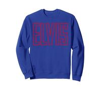 Elvis Presley Official 68 Comeback Sign Sweatshirt, Adult Unisex, Royal Blue, Large