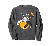 Elvis Presley Official Music Note Sweatshirt, Adult Unisex, Dark Heather Grey, XX-Large