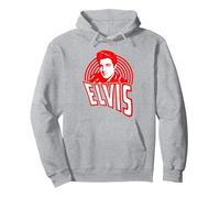 Elvis Presley Official Spiral Pullover Hoodie, Adult Unisex, Heather Grey, XX-Large