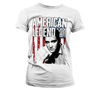 ELVIS PRESLEY Officially Licensed American Legend Women T-Shirt (White), X-Large