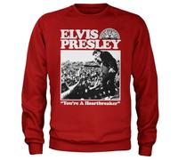 ELVIS PRESLEY Officially Licensed Heartbreaker Sweatshirt (Red), Medium