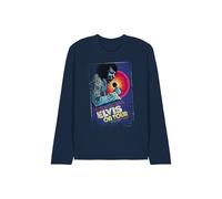 Elvis Presley On Tour Poster Long Sleeve T-Shirt, Navy | Size: Small Elvis Presley Navy S