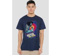 Elvis Presley On Tour Poster T-Shirt, Navy | Size: 4XL Elvis Presley Navy 4XL