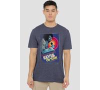 Elvis Presley On Tour Poster T-Shirt, Navy | Size: Small Elvis Presley Navy S