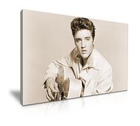 Elvis Presley Playing the Guitar Poster Canvas Wall Art Picture Print 76x50cm - For Modern Family Home Office Garden Music Room Decoration
