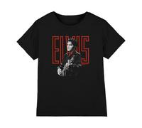Elvis Presley Red Guitarman Kids T Shirt, Black, 5-6