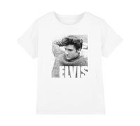 Elvis Presley Relaxing Kids T Shirt, White, 7-8