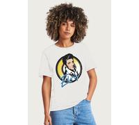 Elvis Presley Retro Yellow Circle Logo Relaxed Fit T-Shirt Elvisly Yours White XXL