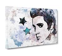 Elvis Presley Stars Canvas Print | Gallery Wrapped 30mm Frame Wall Art | 20x14 inches | Ready to Hang | Abstract Space Picture | Living Room Bedroom Lounge Office