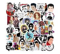 Elvis Presley Sticker Waterproof Stickers, Pop Singer Decal, Scrapbook Stickers, Cute Aesthetic Trendy Music Stickers for Water Bottles Book Laptop Guitar Skateboard Suitcase