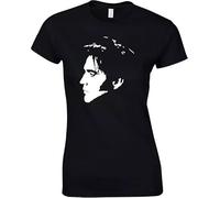 Elvis Presley T-Shirt Ladies The King Rock n Roll 50s 60s 70s Music Tee Top Ladies - Black
