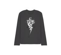 Elvis Presley Tcb Ornate Long Sleeve T-Shirt, Charcoal | Size: Small Elvis Presley Charcoal S