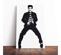 Elvis Presley The Jailhouse Rock (2) Canvas Print | Gallery Wrapped 30mm Frame Wall Art | 20x14 inches | Ready to Hang | Modern Picture | Living Room Bedroom Lounge Office