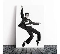 Elvis Presley The Jailhouse Rock Canvas Print | Gallery Wrapped 30mm Frame Wall Art | 24x16 inches | Ready to Hang | Modern Picture | Living Room Bedroom Lounge Office