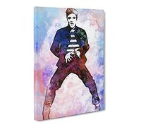 Elvis Presley The Jailhouse Rock In Abstract Modern Art Canvas Wall Art Print Ready to Hang, Framed Picture for Living Room Bedroom Home Office Décor, 30x20 Inch (76x50 cm)