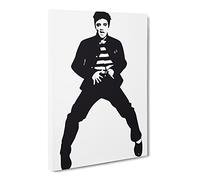 Elvis Presley The Jailhouse Rock No.2 Canvas Print | Gallery Wrapped 30mm Frame Wall Art | 24x16 inches | Ready to Hang | Modern Picture | Living Room Bedroom Lounge Office