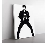 Elvis Presley The Jailhouse Rock No.2 Modern Canvas Wall Art Print Ready to Hang, Framed Picture for Living Room Bedroom Home Office Décor, 60x40 cm (24x16 Inch)