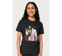 Elvis Presley The King Of Rock & Roll Relaxed Fit T-Shirt Elvisly Yours Black XXL