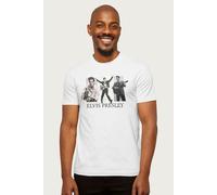 Elvis Presley Trio Montage T-Shirt Elvisly Yours White XL