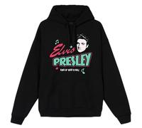 ELVIS PRESLEY Unisex Blue/Black Logo Hoodie Hooded Sweatshirt