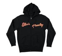ELVIS PRESLEY Unisex's Black/Red Photo Back Zip Hoodie Hooded Sweatshirt, S
