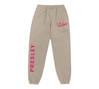 ELVIS PRESLEY Unisex's Official Merch Red/Tan Logo Sweatpants, Sand, Large