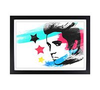 Elvis Presley V2 Framed Print | A2 Black Framed Wall Art | Ready to Hang | Modern Music Picture | Living Room Bedroom Lounge Office