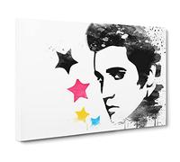 Elvis Presley V3 Canvas Print | Gallery Wrapped 30mm Frame Wall Art | 20x14 inches | Ready to Hang | Modern Picture | Living Room Bedroom Lounge Office