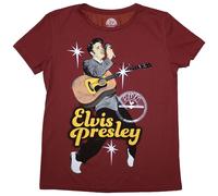 Elvis Presley Women's Sun Records Elvis Mic T-Shirt in Red | Size: Large Elvis Presley Red L