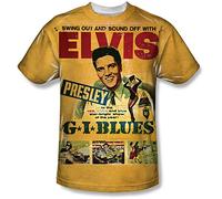 Elvis Presley - Youth Gi Blues T-Shirt, Large, White