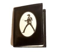 Elvis The King of Rock and Roll Anti RFID Theft Leather Credit Card Case with Note Section