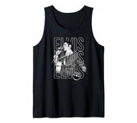 Elvis Triple Logo Portrait King of Rock'n'Roll Music Tank Top