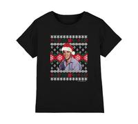 Elvis Ugly Christmas Sweater Kids T Shirt, Black, 5-6