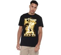 Elvis Unisex Elvis Presley The King Unisex T Shirt, Black T-Shirt